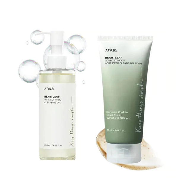 Anua Heartleaf Foam & Cleansing Oil Set